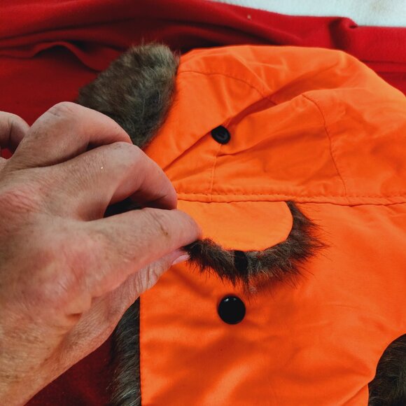 Kentucky Tactical Supply Rugged Outerwear Poly Hunter Orange Winter Faux Fur Hat - Picture 4 of 15